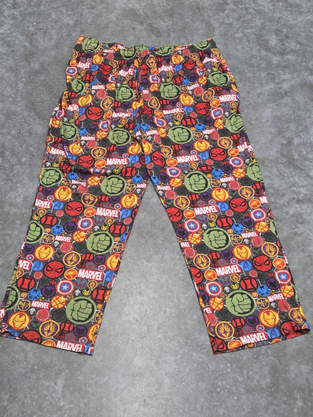Disney Marvel Multicolor Superhero Pajama Pants Nostalgic Pop Comic Core SizeXXL